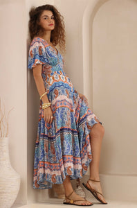 ISA BLUE MAXI DRESS