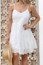 Load image into Gallery viewer, CHANELLE WHITE EMBROIDERED SUN DRESS