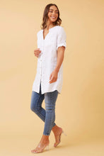 Load image into Gallery viewer, GRACIE ITALIAN LINEN SEQUIN DRESS - WHITE