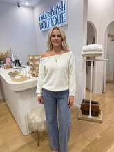 Load image into Gallery viewer, POLLY FLUFFY OFF SHOULDER JUMPER - WHITE
