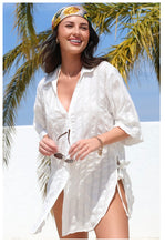 Load image into Gallery viewer, BEACH DAYS RELAXED COTTON SHIRT - WHITE
