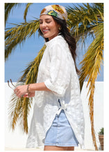 Load image into Gallery viewer, BEACH DAYS RELAXED COTTON SHIRT - WHITE
