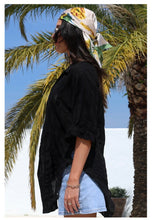 Load image into Gallery viewer, BEACH DAYS RELAXED COTTON SHIRT - BLACK