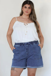 GIGI DARK DENIM SHORTS
