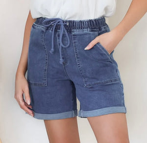 GIGI DARK DENIM SHORTS