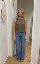 Load image into Gallery viewer, RUBY LINEN CAMI TOP - COFFEE