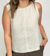 Load image into Gallery viewer, RUBY LINEN CAMI TOP - NATURAL