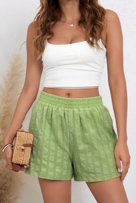 BEACH DAYS COTTON SHORTS - GREEN