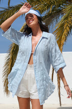 Load image into Gallery viewer, BEACH DAYS RELAXED COTTON SHIRT - BLUE