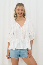 Load image into Gallery viewer, ALICIA WHITE BLOUSE