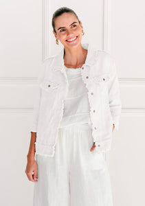 IVY LINEN TOP WHITE - SOUL SPARROW