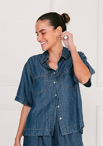 CALLA DENIM SHIRT - SOUL SPARROW