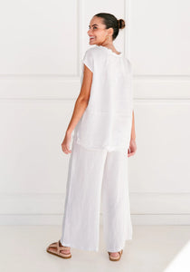 IVY LINEN TOP WHITE - SOUL SPARROW