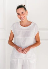 Load image into Gallery viewer, IVY LINEN TOP WHITE - SOUL SPARROW