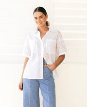 Load image into Gallery viewer, ALYSSA BRODERIE BLOUSE - WHITE