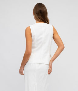 ELANOR WHITE TIE UP VEST