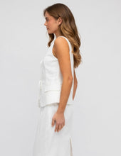 Load image into Gallery viewer, ELANOR WHITE TIE UP VEST