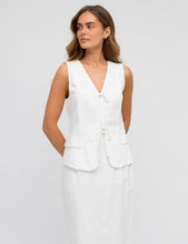 Load image into Gallery viewer, ELANOR WHITE TIE UP VEST