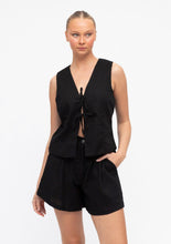 Load image into Gallery viewer, SOPHIE VEST &amp; SHORTS SET - BLACK