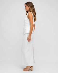 ELANOR WHITE TIE UP VEST