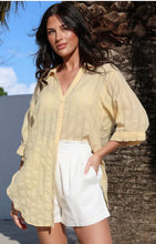 Load image into Gallery viewer, BEACH DAYS RELAXED COTTON SHIRT - YELLOW
