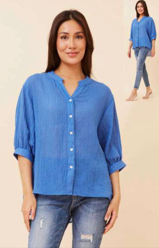 CELINE BLOUSE - ROYAL BLUE