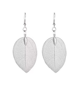 SILVER LEAF EARRINGS