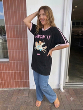 Load image into Gallery viewer, WINGIN IT OVERSIZED TEE - BLACK
