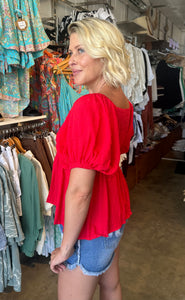MOLLY TOP - RED