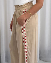 Load image into Gallery viewer, RAVING HEARTS PANTS - TAN