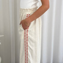 Load image into Gallery viewer, RAVING HEARTS PANTS - WHITE
