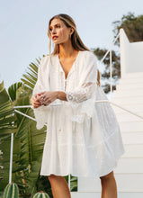 Load image into Gallery viewer, JAASE WHITE EMBROIDERED ADELA DRESS