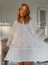 Load image into Gallery viewer, JAASE WHITE EMBROIDERED ADELA DRESS