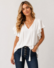Load image into Gallery viewer, KIMBERLEY COTTON TOP - WHITE