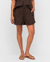 Load image into Gallery viewer, PAIGE LINEN SHORTS - BROWN