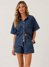 Load image into Gallery viewer, LEE DENIM SHORTS &amp; TOP SET