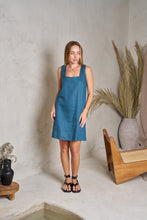 Load image into Gallery viewer, ARIA LINEN TANK DRESS - PEACOCK