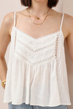 Load image into Gallery viewer, MEADOW WHITE LACE CAMI