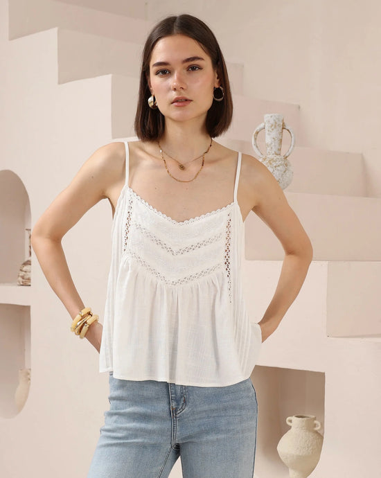 MEADOW WHITE LACE CAMI