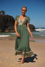 Load image into Gallery viewer, JAASE VIRIDIAN CARMEN MAXI DRESS