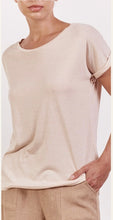 Load image into Gallery viewer, LITTLE LIES ROLL SLEEVE TEE - NUDE