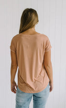 Load image into Gallery viewer, LITTLE LIES ROLL SLEEVE TEE - TAN
