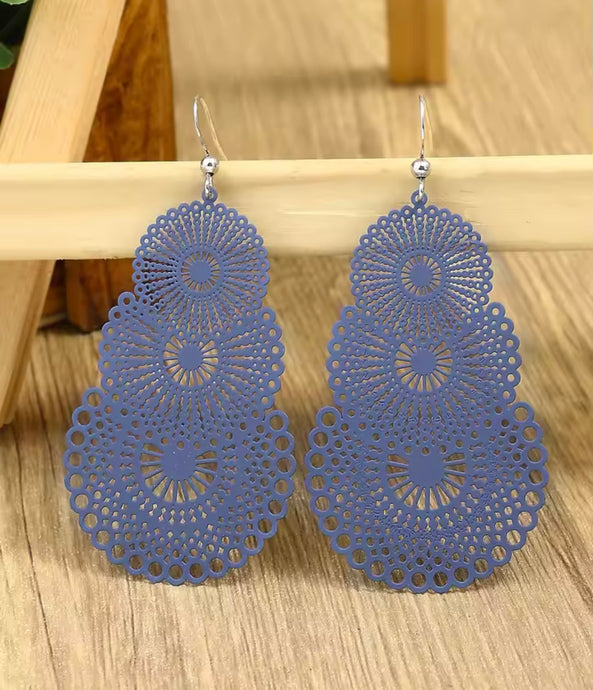 BLUE BOHO EARRINGS