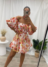 Load image into Gallery viewer, SUNSET FLORAL DRESS - PEACH