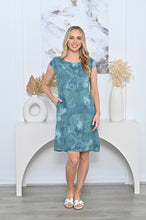Load image into Gallery viewer, ASHA LINEN DRESS - TEAL