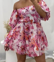 Load image into Gallery viewer, SUNSET FLORAL DRESS - PINK