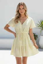Load image into Gallery viewer, SUNDAZE EMBROIDERY DRESS - YELLOW