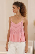 Load image into Gallery viewer, MEADOW PINK LACE CAMI TOP
