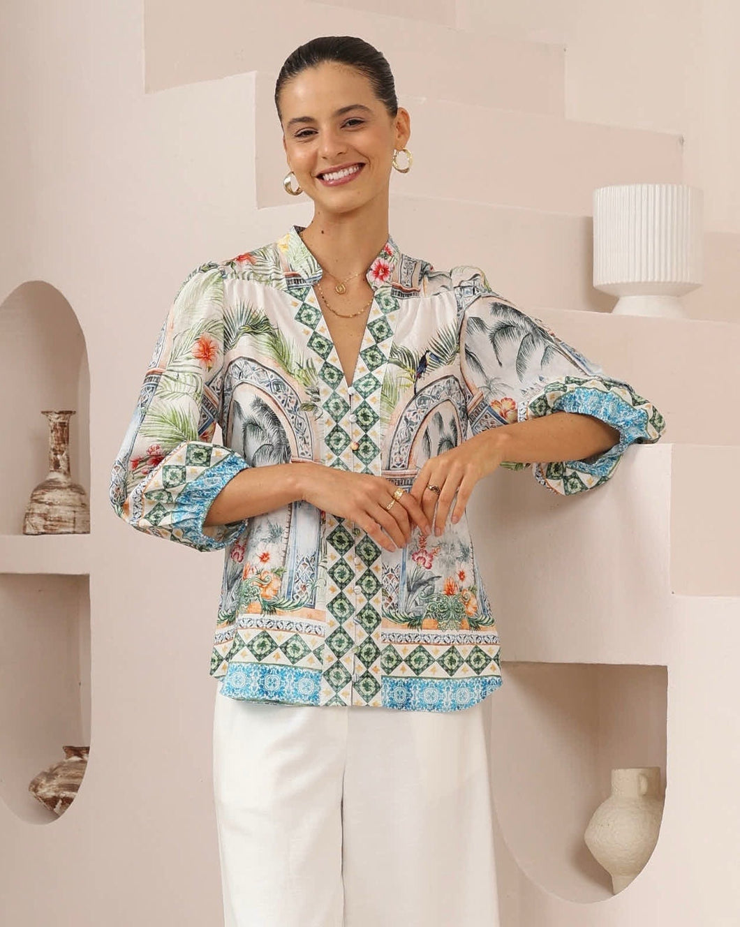 CLEO BLOUSE - IRIS MAXI