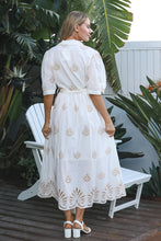 Load image into Gallery viewer, AYLAH COTTON EMBROIDERED MAXI DRESS